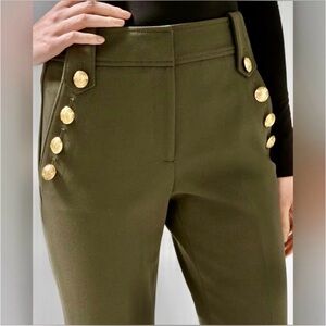 Olive Green White House Black Market Jolie Luxe Stretch Pant